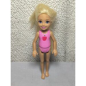 2016 Baby Chelsea Barbie Mattel Doll Pink Apple Shirt Suit Outfit